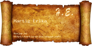 Hartig Erika névjegykártya