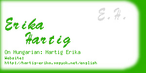 erika hartig business card